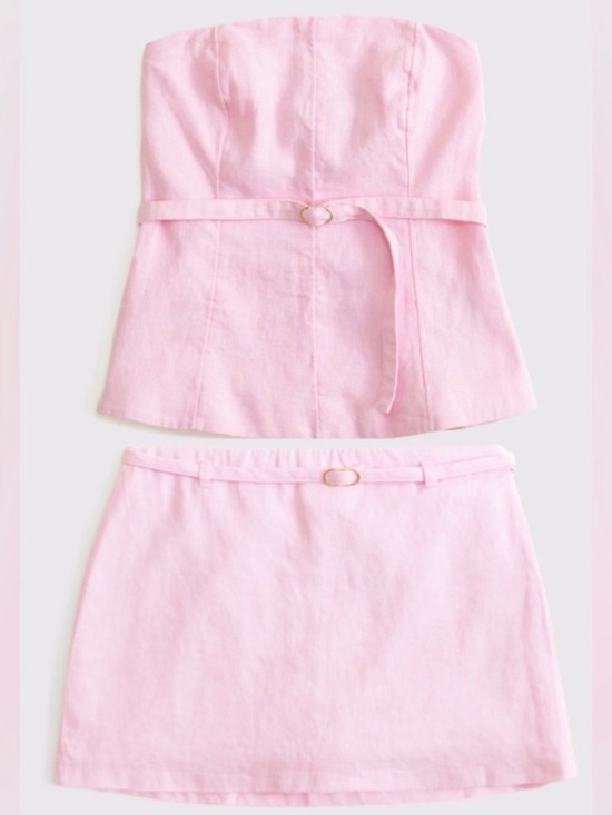 Abercrombie & Fitch Dresses & Skirts - Two piece linen set Pink